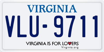 VA license plate VLU9711