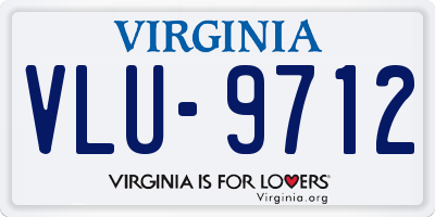 VA license plate VLU9712