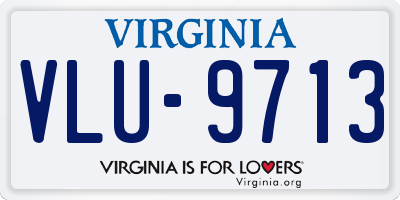 VA license plate VLU9713
