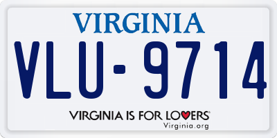 VA license plate VLU9714