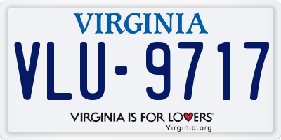 VA license plate VLU9717