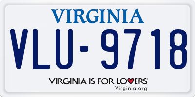 VA license plate VLU9718