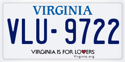 VA license plate VLU9722