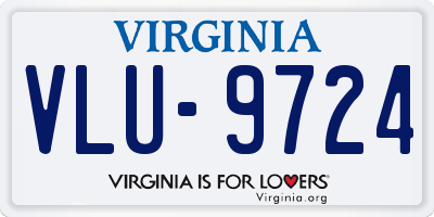 VA license plate VLU9724