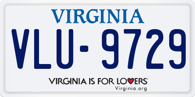VA license plate VLU9729
