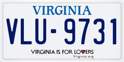 VA license plate VLU9731