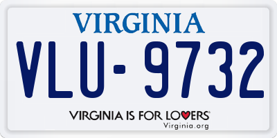 VA license plate VLU9732