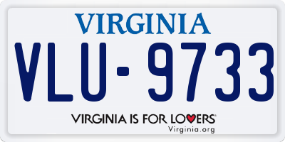 VA license plate VLU9733