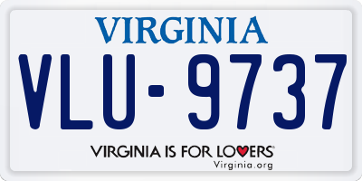 VA license plate VLU9737