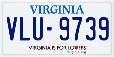 VA license plate VLU9739