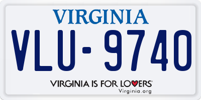 VA license plate VLU9740