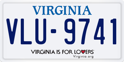 VA license plate VLU9741