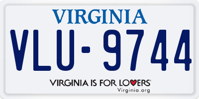 VA license plate VLU9744