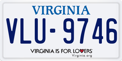 VA license plate VLU9746