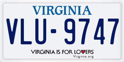 VA license plate VLU9747