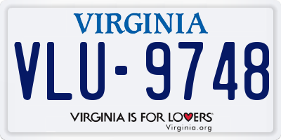 VA license plate VLU9748
