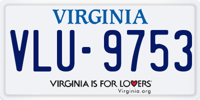 VA license plate VLU9753