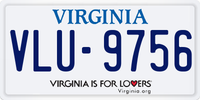 VA license plate VLU9756