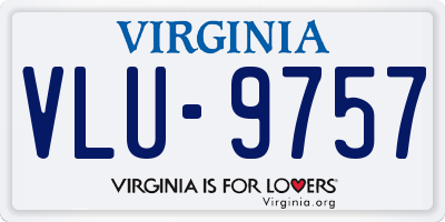 VA license plate VLU9757