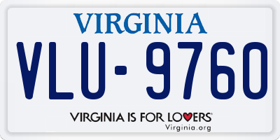 VA license plate VLU9760
