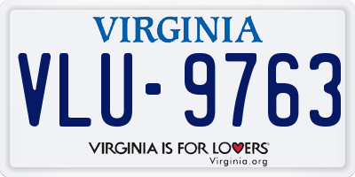VA license plate VLU9763