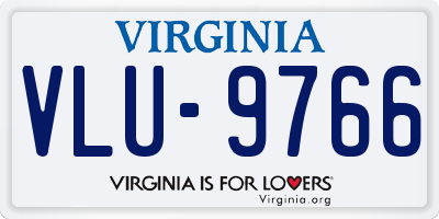 VA license plate VLU9766