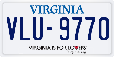 VA license plate VLU9770