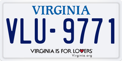 VA license plate VLU9771