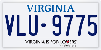 VA license plate VLU9775