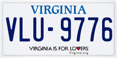 VA license plate VLU9776