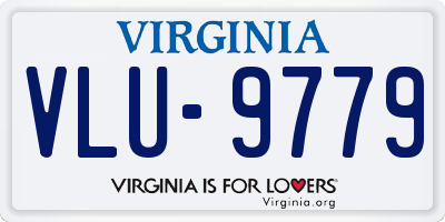 VA license plate VLU9779