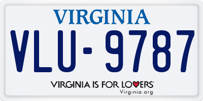 VA license plate VLU9787