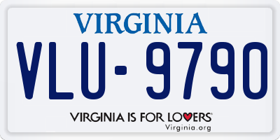 VA license plate VLU9790