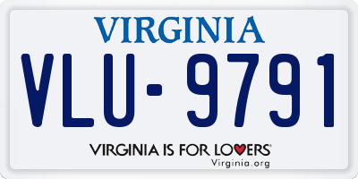 VA license plate VLU9791