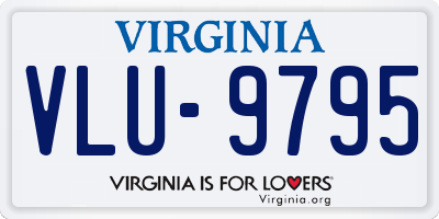 VA license plate VLU9795