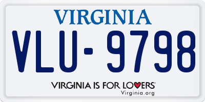 VA license plate VLU9798