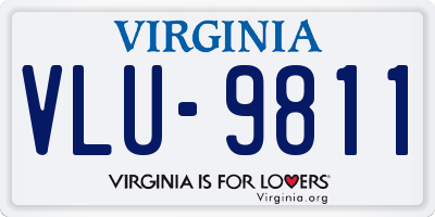 VA license plate VLU9811