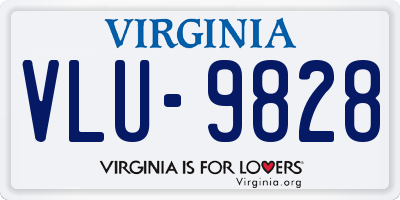 VA license plate VLU9828