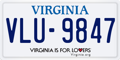 VA license plate VLU9847