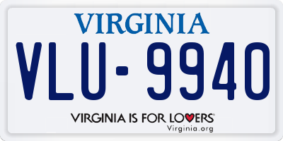 VA license plate VLU9940