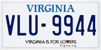 VA license plate VLU9944