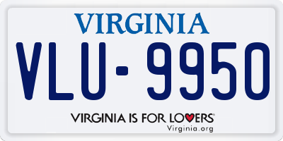 VA license plate VLU9950