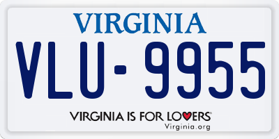 VA license plate VLU9955