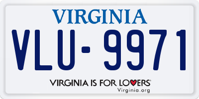 VA license plate VLU9971