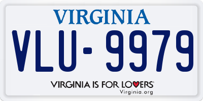 VA license plate VLU9979