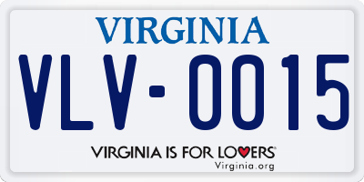 VA license plate VLV0015