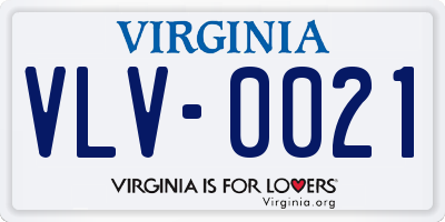 VA license plate VLV0021
