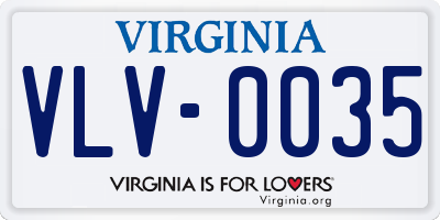 VA license plate VLV0035