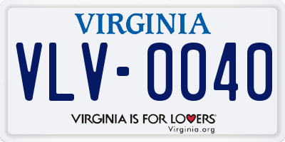 VA license plate VLV0040