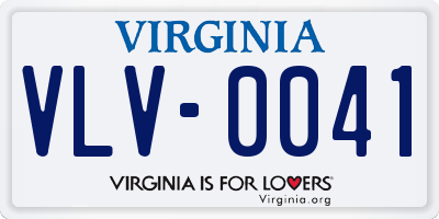 VA license plate VLV0041